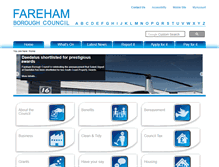 Tablet Screenshot of fareham.gov.uk